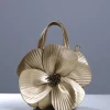 Bags*Mew Mews Fashion Acsah Leather Flower Bag In Gold