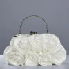 Bags*Mew Mews Fashion Adahy Flower Satin Bag In White