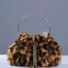 Bags*Mew Mews Fashion Adaja Leopard Faux Fur Bag