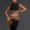 Dresses | Maxi Dresses*Bandage Adena High Neck Rhinestone Maxi Dress