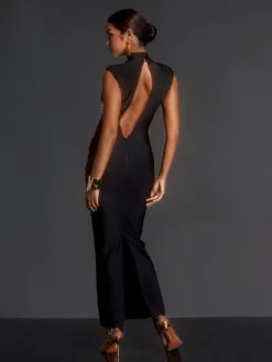 Dresses | Maxi Dresses*Bandage Adena High Neck Rhinestone Maxi Dress