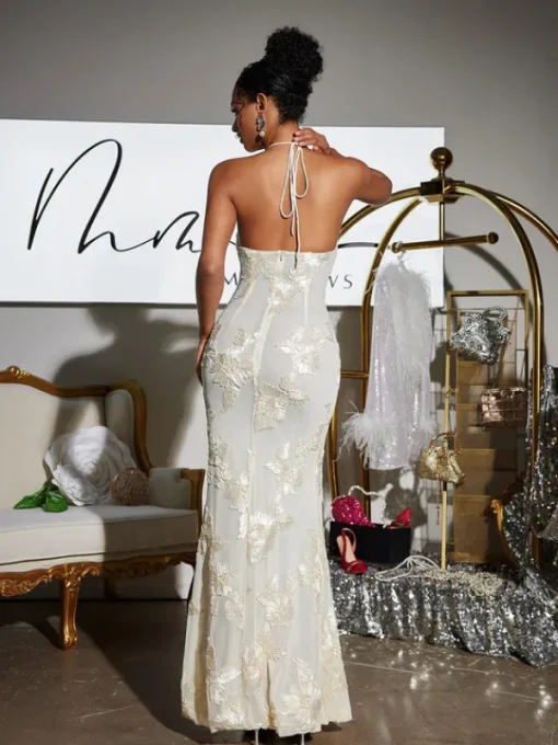Dresses | Maxi Dresses*Mew Mews Fashion Aedin Halterneck Flower Maxi Dress
