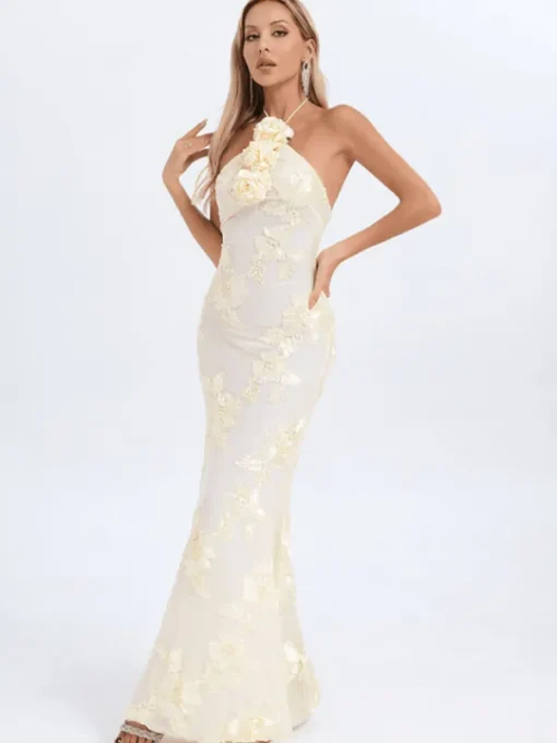 Dresses | Maxi Dresses*Mew Mews Fashion Aedin Halterneck Flower Maxi Dress