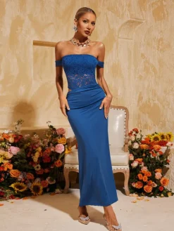 Dresses | Midi Dresses*Mew Mews Fashion Aelorin Off Shoulder Lace Midi Dress