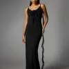 Dresses | Maxi Dresses*Mew Mews Fashion Aelthar Spaghetti Flower Maxi Dress In Black