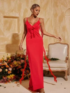 Dresses | Maxi Dresses*Mew Mews Fashion Aelthar Spaghetti Flower Maxi Dress