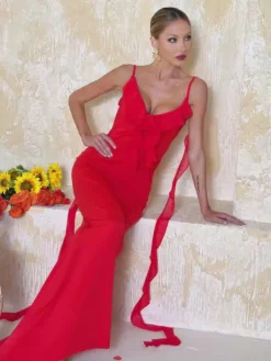 Dresses | Maxi Dresses*Mew Mews Fashion Aelthar Spaghetti Flower Maxi Dress