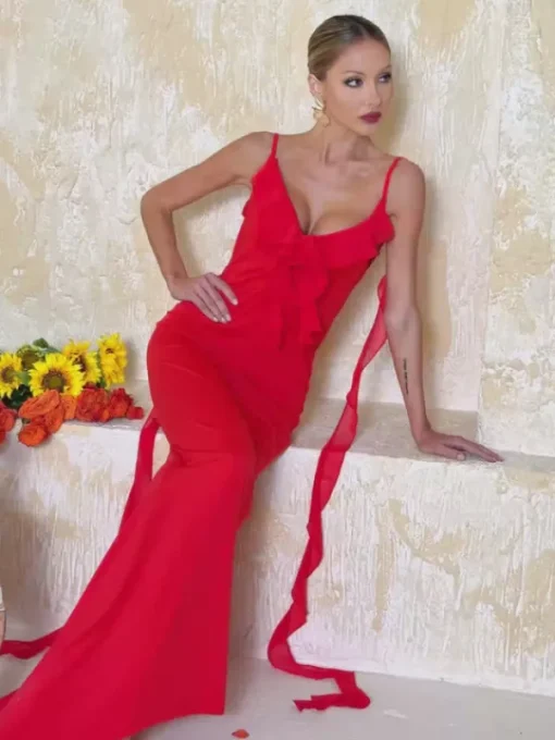 Dresses | Maxi Dresses*Mew Mews Fashion Aelthar Spaghetti Flower Maxi Dress