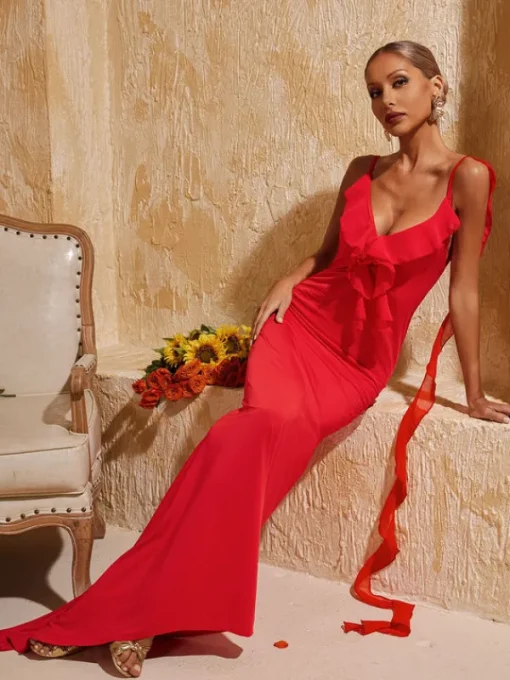 Dresses | Maxi Dresses*Mew Mews Fashion Aelthar Spaghetti Flower Maxi Dress