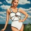 One Piece | Swimwear*Mew Mews Fashion Afanen Bow One Piece Swimsuit In White