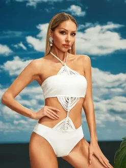 One Piece | Swimwear*Mew Mews Fashion Agalia Halterneck One Piece Swimsuit