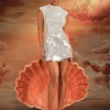 Dresses | Mini Dresses*Mew Mews Fashion Aintza Sleeveless Round Sequin Mini Dress