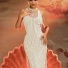 Tops*Mew Mews Fashion O/S Airell Pearl Fringe Top