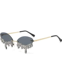 Glasses*Mew Mews Fashion Airlie Teardrop Crystal Sunglasses