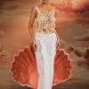 Tops*Mew Mews Fashion O/S Aithan Pearl Hollow Top