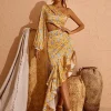 Dresses | Maxi Dresses*Mew Mews Fashion Aiyana One Shoulder Floral Maxi Dress In Yellow