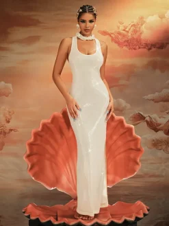 Dresses | Maxi Dresses*Mew Mews Fashion Akanji Plunge Neck Sequin Maxi Dress