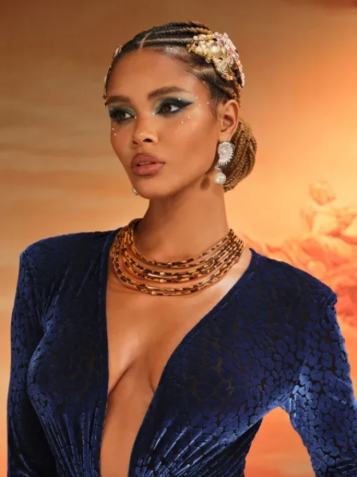 Necklaces*Mew Mews Fashion Akantha Multi Layered Leopard Necklace