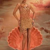 Beaded Wear | Dresses*Mew Mews Fashion O/S Akay Gemstone Beaded Fringe Dress