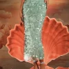 Skirts*Mew Mews Fashion Akeem Sequin Mermaid Scale Skirt