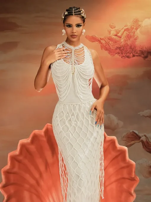 Beaded Wear | Skirts*Mew Mews Fashion Akim Pearl Beaded Skirt