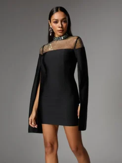 Dresses | Mini Dresses*Bandage Akosua Rhinestone Split Mini Dress