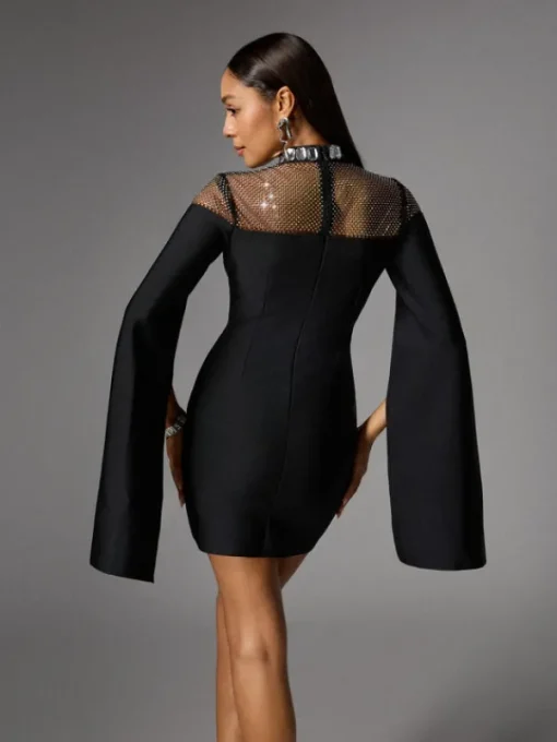 Dresses | Mini Dresses*Bandage Akosua Rhinestone Split Mini Dress