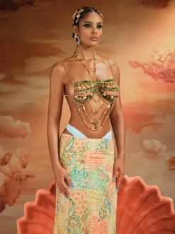 Beaded Wear | Tops*Mew Mews Fashion O/S Akshay Gemstone Beaded Bralette