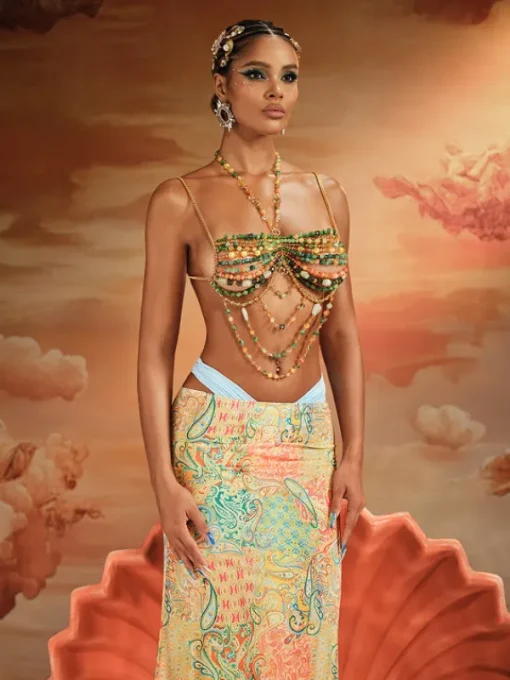 Beaded Wear | Tops*Mew Mews Fashion O/S Akshay Gemstone Beaded Bralette