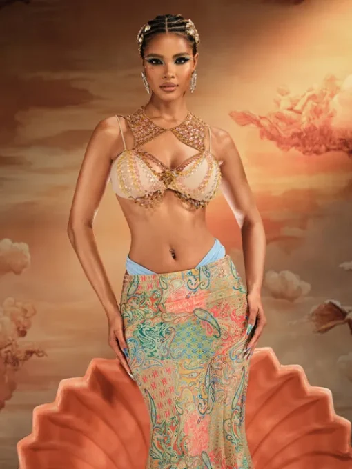 Beaded Wear | Tops*Mew Mews Fashion O/S Alafin Gemstone Beaded Bralette