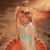 Beaded Wear | Tops*Mew Mews Fashion O/S Alake Halterneck Gemstone Beaded Bralette