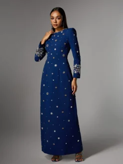 Dresses | Maxi Dresses*Mew Mews Fashion Alary Long Sleeve Rhinestone Maxi Dress