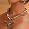 Necklaces*Mew Mews Fashion Alastair Large Seashell Pendant Necklace
