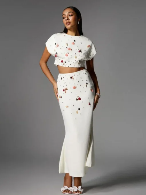 Sets & Co-ords*Mew Mews Fashion Alaura Seashell Pearl Skirt Set