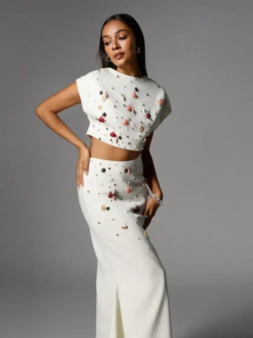 Sets & Co-ords*Mew Mews Fashion Alaura Seashell Pearl Skirt Set