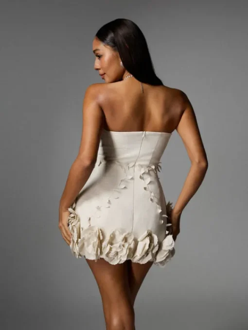 Dresses | Mini Dresses*Mew Mews Fashion Alayka Strapless Flower Mini Dress
