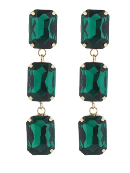 Earrings*Mew Mews Fashion Alcott Crystal Gem Drap Earrings
