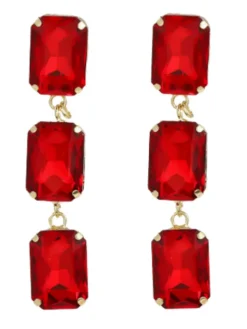 Earrings*Mew Mews Fashion Alcott Crystal Gem Drap Earrings
