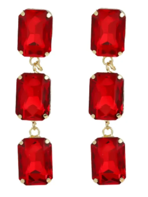 Earrings*Mew Mews Fashion Alcott Crystal Gem Drap Earrings