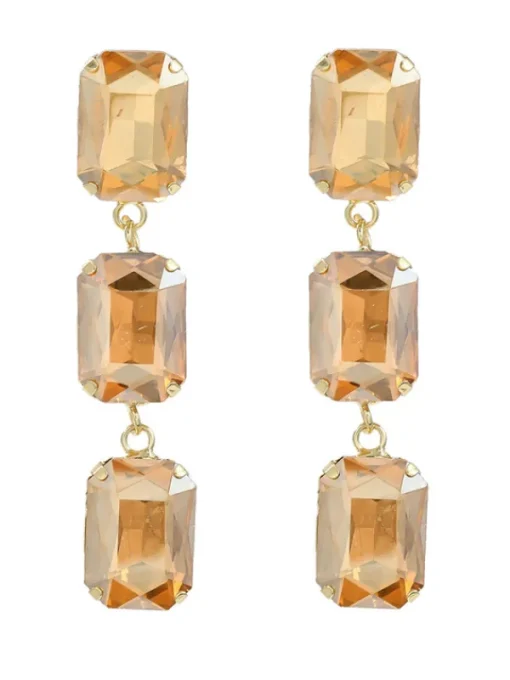 Earrings*Mew Mews Fashion Alcott Crystal Gem Drap Earrings
