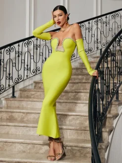 Dresses | Maxi Dresses*Mew Mews Fashion Alejandra Crystal Off Shoulder Maxi Dress