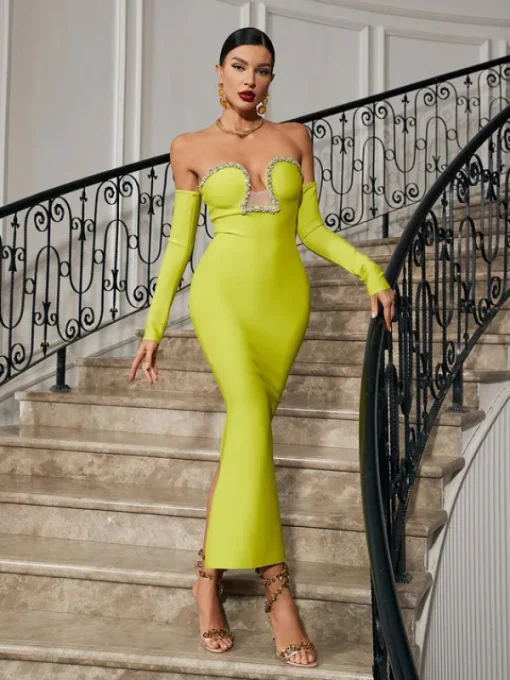 Dresses | Maxi Dresses*Mew Mews Fashion Alejandra Crystal Off Shoulder Maxi Dress