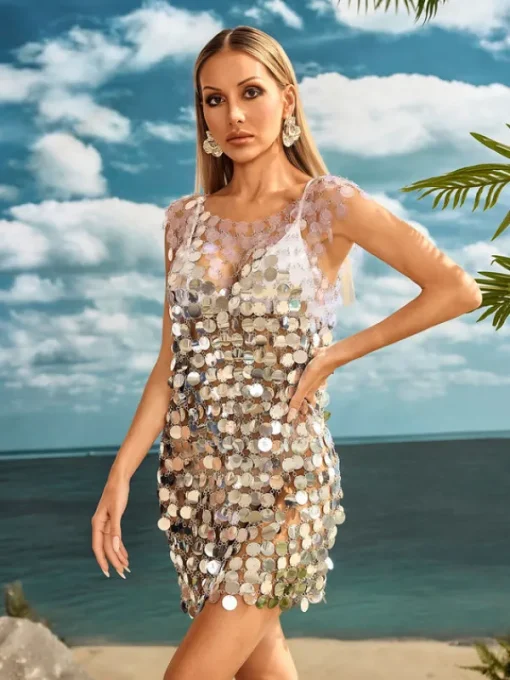 Dresses | Mini Dresses*Mew Mews Alev Gradient Sequin Mini Dress