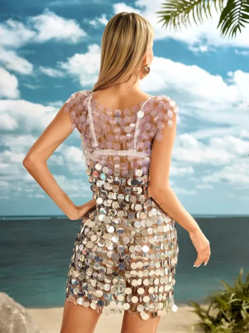 Dresses | Mini Dresses*Mew Mews Alev Gradient Sequin Mini Dress