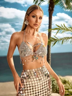 Skirts*Mew Mews Alexius Sequin Acrylic Chainmail Skirt