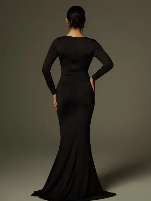 Dresses | Maxi Dresses*Mew Mews Fashion Aleyah Long Sleeve Cutout Ruched Maxi Dress