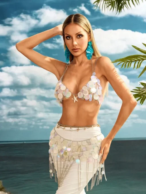 Sets & Co-ords*Mew Mews Alick Starfish Sequin Skirt Set