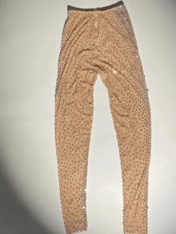Pants & Shorts | Embellishment*Embellishment Ally Rhinestone Mesh Pants In Light Nude