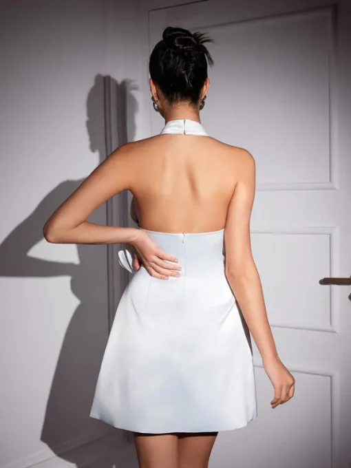 Dresses | Mini Dresses*Mew Mews Fashion Anatoly Cutout Flower Satin Dress In White