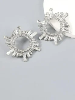 Earrings*Mew Mews Fashion Anisa Crystal Hoop Earrings